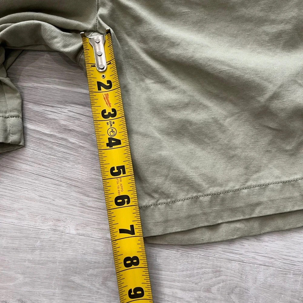 Wellen Easy Shorts Cotton Linen Dusty Olive Men's L Resort Wear Coastal Summer